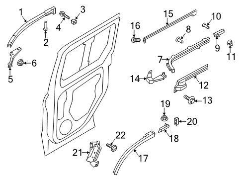 2017 Ford Transit Connect Door Hardware Diagram 4 - Thumbnail
