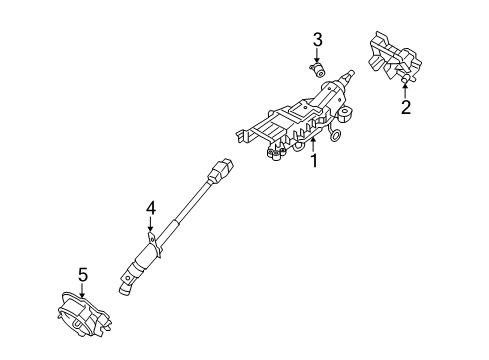 2007 Ford Freestyle Steering Column Assembly Diagram