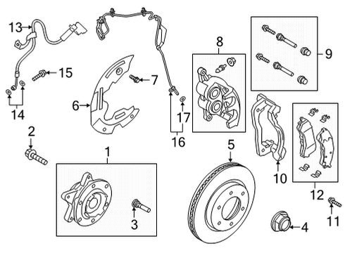 2025 Ford Bronco Front Brakes Diagram