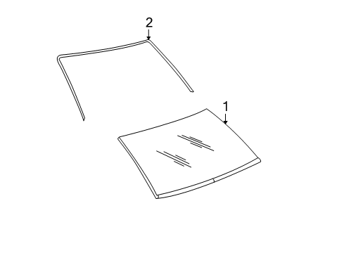 2000 Ford Explorer Glass - Windshield Diagram