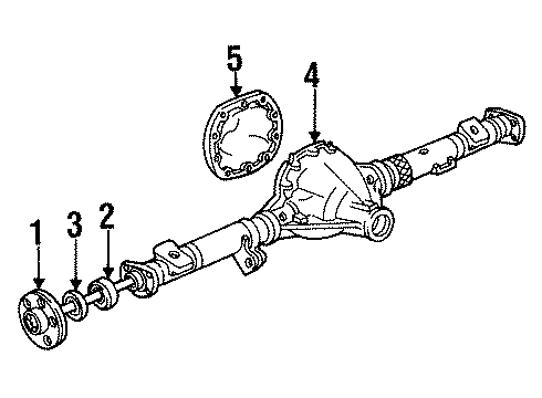 1993 Ford Ranger Axle Housing - Rear Diagram