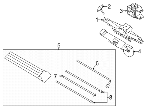 2024 Ford Ranger Jack & Components Diagram