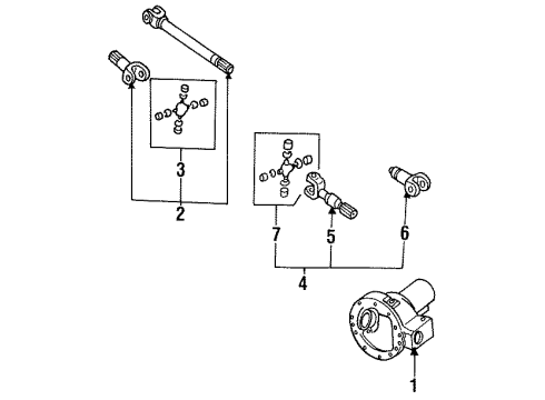 1992 Ford Explorer Front Axle & Carrier Diagram