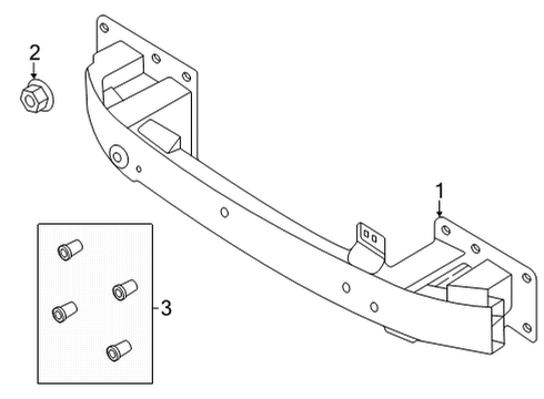 2025 Ford Mustang Mach-E Bumper & Components - Front Diagram 4 - Thumbnail
