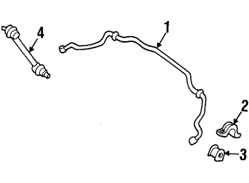 1998 Mercury Mystique Stabilizer Bar & Components Diagram 2 - Thumbnail