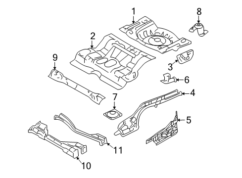 2012 Lincoln MKZ Access Panel, Rear Diagram for 7E5Z-54111B42-B
