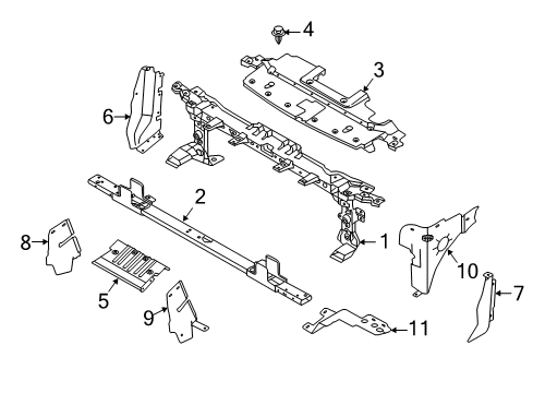 2015 Ford Expedition Air Deflector, Front Upper Passenger Side Diagram for FL1Z-8310-A
