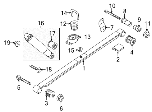 2010 Ford Transit Connect Rear Suspension Components Diagram 2 - Thumbnail