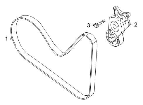 2017 Lincoln MKX Belts & Pulleys - Belts Diagram 2 - Thumbnail