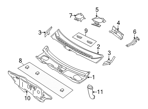 2006 Ford Freestyle Cowl Diagram