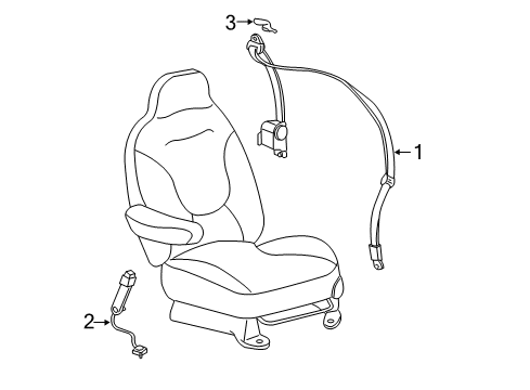 2015 Lincoln Navigator Seat Belt - Body Diagram 4 - Thumbnail