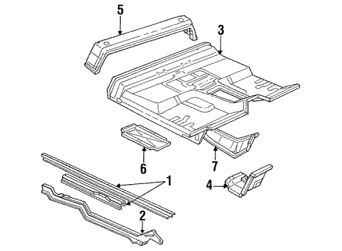 1989 Ford F-250 Floor Diagram 3 - Thumbnail