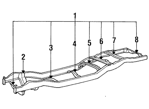 1993 Ford Ranger Frame & Components Diagram 2 - Thumbnail