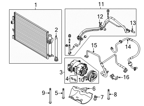 2015 Ford Focus A/C Compressor Diagram 2 - Thumbnail