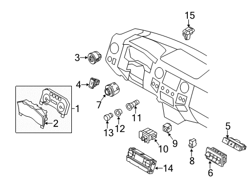 2013 Ford F-250 Super Duty A/C & Heater Control Units Diagram