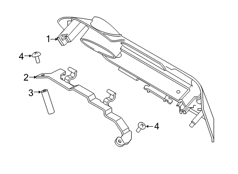 2019 Ford F-150 Engine Cover Bracket Diagram for JL3Z-6N081-A