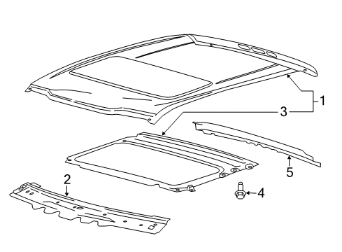 2019 Ford F-150 Roof & Components Diagram 6 - Thumbnail