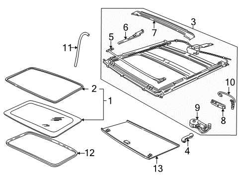 2002 Ford F-150 Sunroof Diagram 2 - Thumbnail