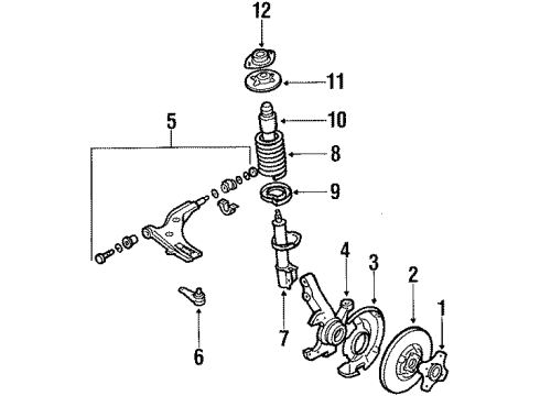 1988 Mercury Tracer Front Brakes Diagram
