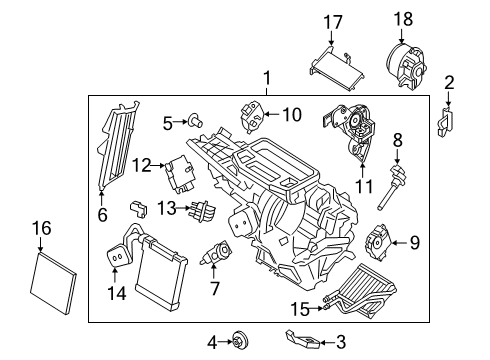 2018 Ford EcoSport A/C & Heater Control Units Diagram