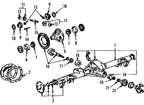 1986 Ford Mustang Differential - Rear Diagram