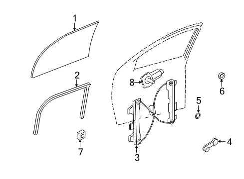 2009 Ford Focus Front Door Diagram 3 - Thumbnail