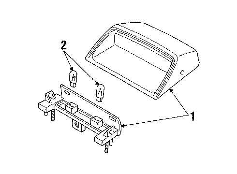 1995 Ford Crown Victoria Bulbs Diagram 2 - Thumbnail
