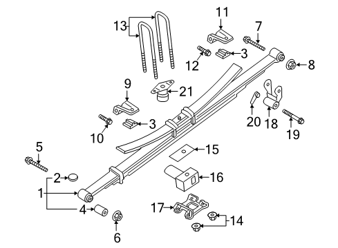 2017 Ford F-250 Super Duty Rear Suspension Components Diagram 2 - Thumbnail