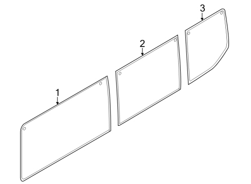 2024 Ford E-Transit Glass - Side Panel Diagram 6 - Thumbnail