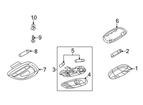 2009 Ford E-250 Interior Lamps Diagram