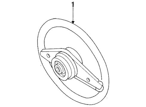 1989 Ford Tempo Steering Wheel & Trim Diagram