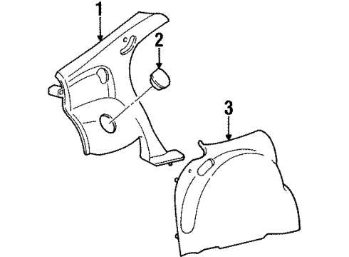 1999 Mercury Sable Interior Trim - Quarter Panels Diagram 3 - Thumbnail