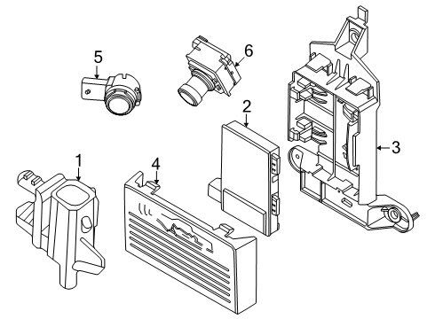 2025 Ford Maverick Electrical Components - Front Bumper Diagram 3 - Thumbnail