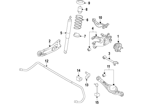2012 Ford Edge Lower Control Arm - Rear Diagram