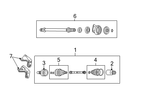 2008 Mercury Mariner Drive Axles - Front Diagram 2 - Thumbnail
