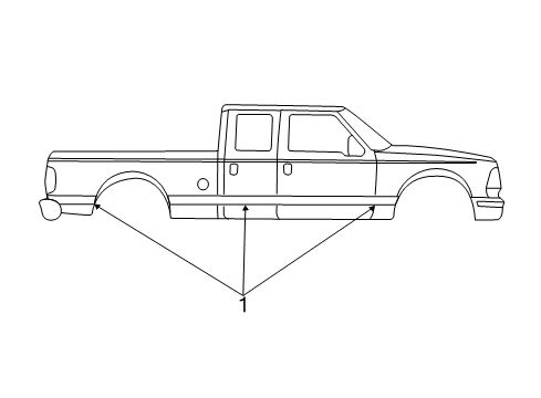 2002 Ford F-250 Super Duty Stripe Tape Diagram 5 - Thumbnail