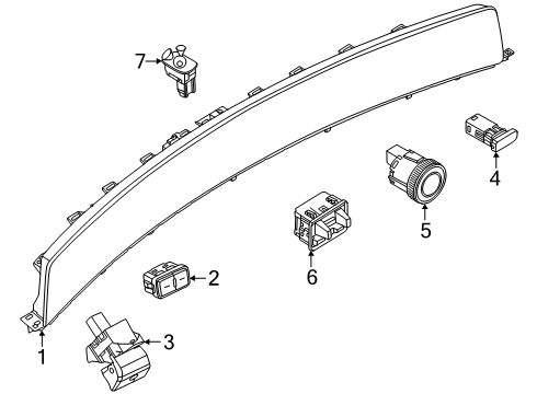 2025 Lincoln Navigator Cluster & Switches Diagram