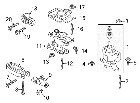 2016 Lincoln MKZ Motor Mount, Front Diagram for DP5Z-6038-B