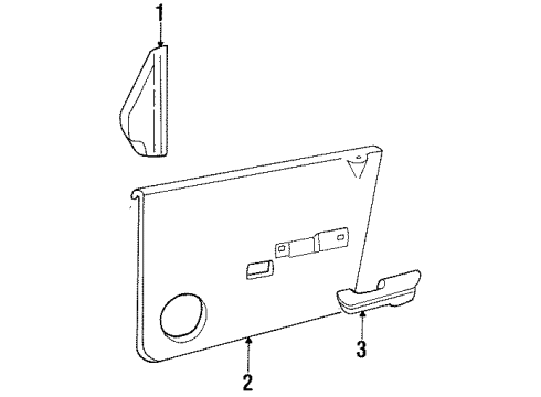 1985 Mercury Lynx Interior Trim - Front Door Diagram