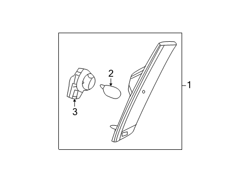 2012 Ford Fusion Side Marker Lamp, Passenger Side Diagram for AE5Z-13200-C