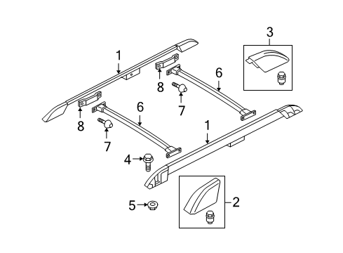 2006 Mercury Mountaineer Luggage Carrier Diagram