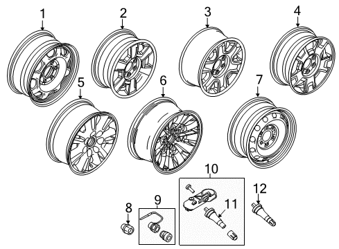 2011 Ford F-150 Wheels Diagram 2 - Thumbnail