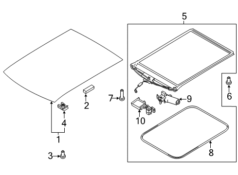 2017 Ford Transit Connect Sunroof Diagram 2 - Thumbnail