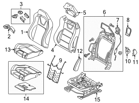 2015 Ford Mustang Front Seat Components Diagram 4 - Thumbnail