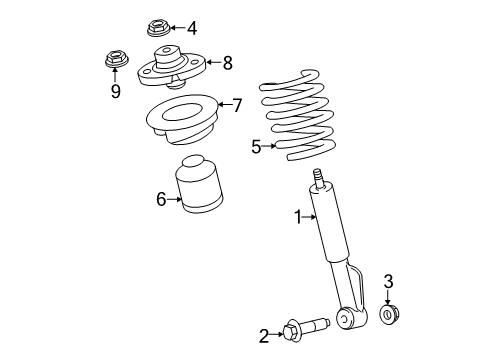 2007 Lincoln Navigator Struts & Components Diagram 2 - Thumbnail