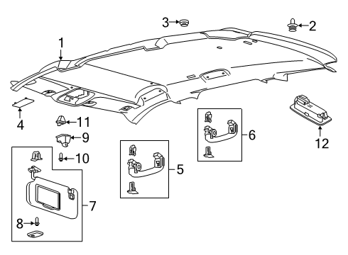 2024 Lincoln Aviator Interior Trim - Roof Diagram 2 - Thumbnail