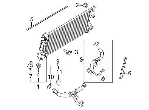 2025 Ford F-150 Radiator & Components Diagram 6 - Thumbnail