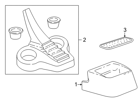 2001 Ford Explorer Sport Trac Center Console Diagram 2 - Thumbnail