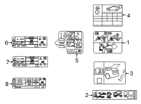 2024 Ford Bronco Sport Information Labels Diagram