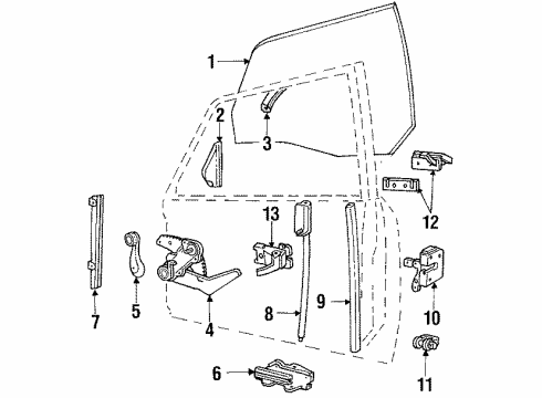 1985 Mercury Lynx Door Diagram 2 - Thumbnail
